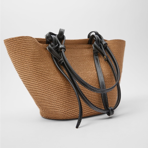 Zara | Bags | Zara Woven Basket Bag Beige Nwt | Poshmark